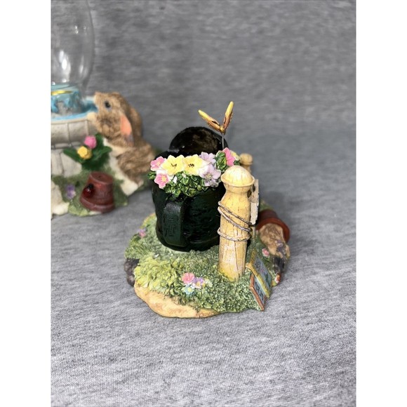 Garden Happy Spring Candle Holders Centerpiece ~ Easter Bunnies Pot Watering Can - Picture 12 of 16